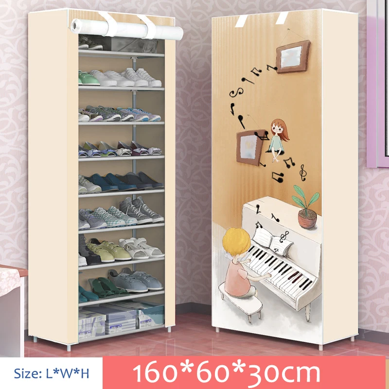 Многослойная Простая Стойка для обуви утолщенная стальная трубка нетканый