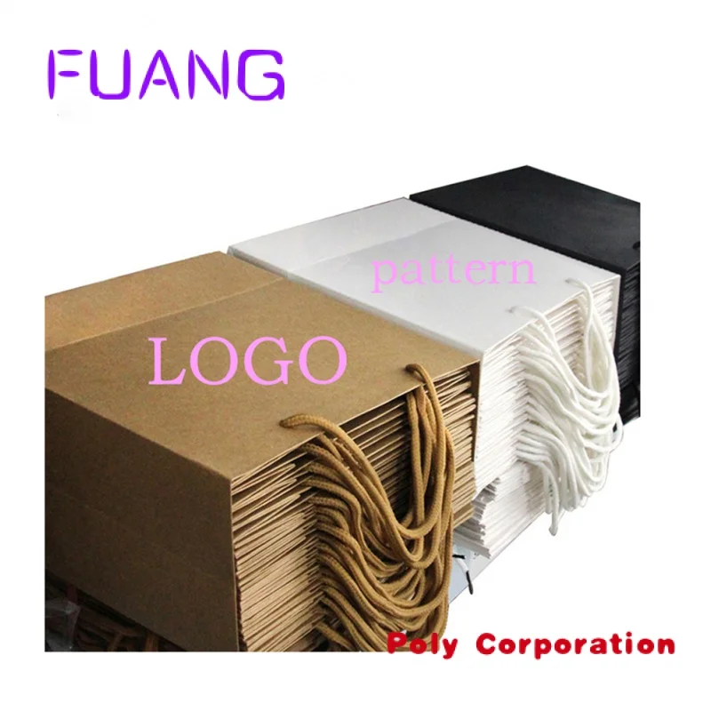 Hot Sell Printed For Shopping Gift Packaging Thank You Paper Bag, Custom Your Own Logo Paper Bags