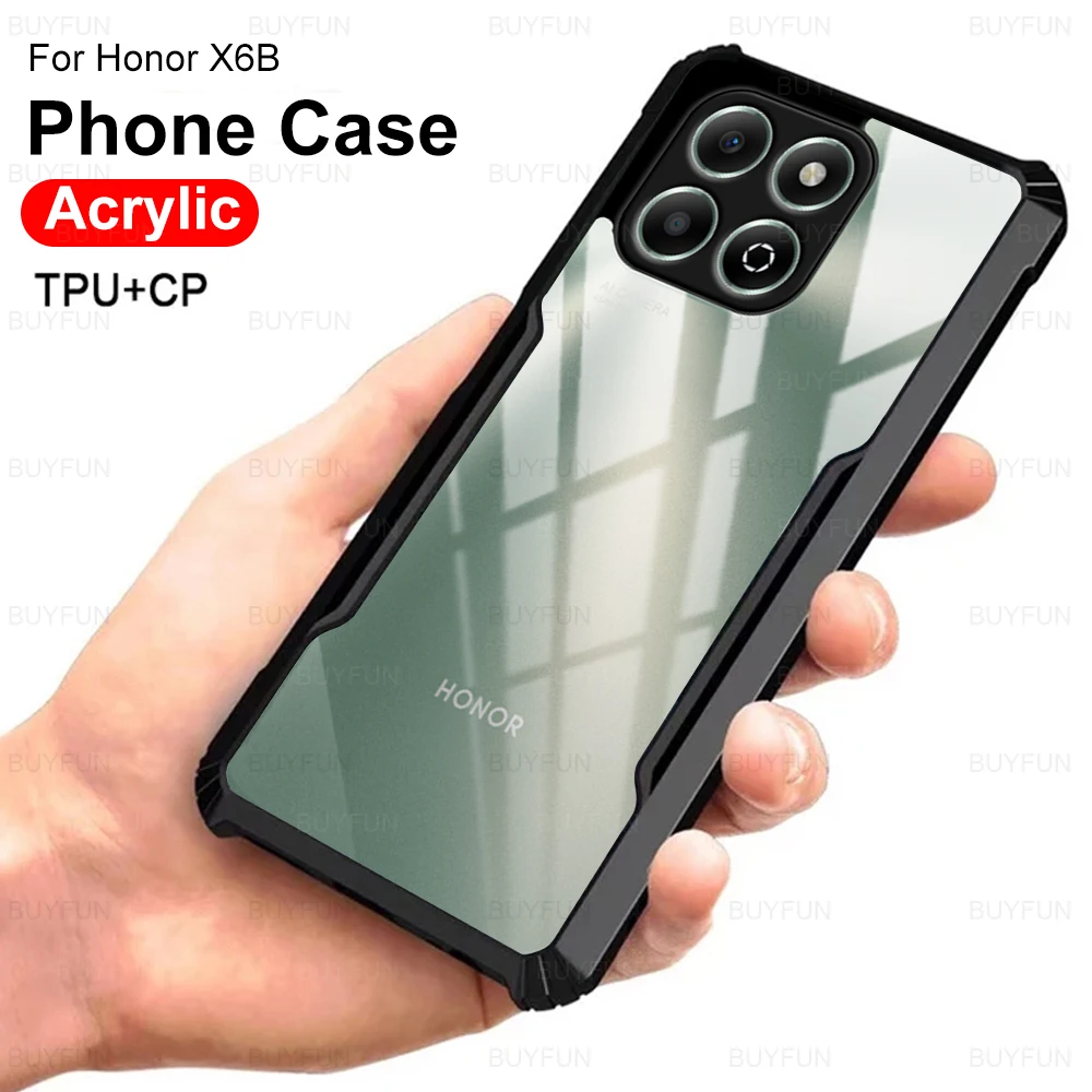Акриловый чехол для телефона Honor X6B 2024 6 56 дюйма honor B6X X6 B противоударный защитный