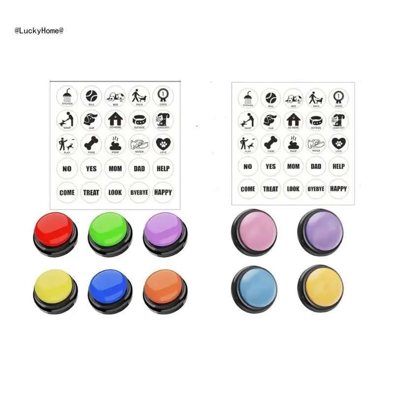 

Dogs Sound Buttons Recordable Dogs Buttons Interaction Soundable Cats Button Set