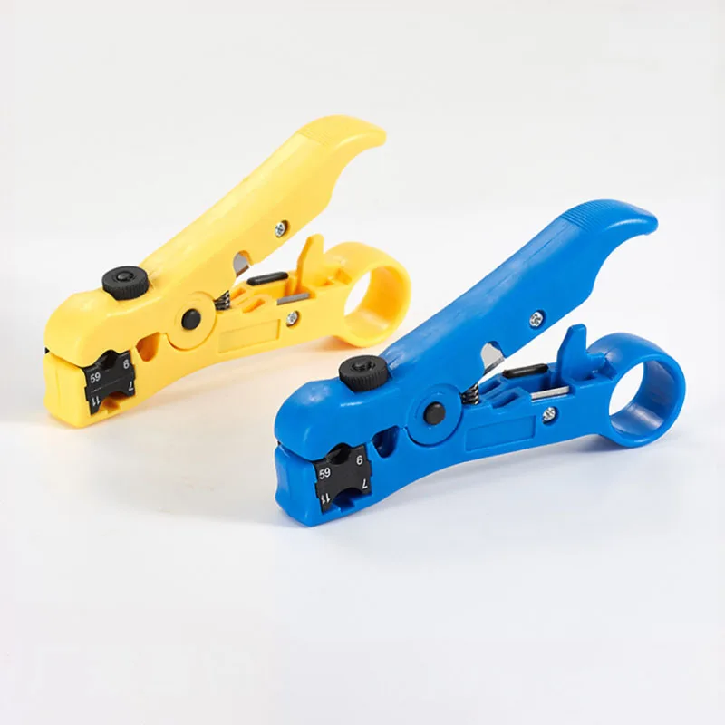 

Universal Cutter Stripper Wire Cable for Flat or Round Utp/stp Rg59/6/7/11 Stripping Knife Pliers Wire Coax Coaxial Strip Tools