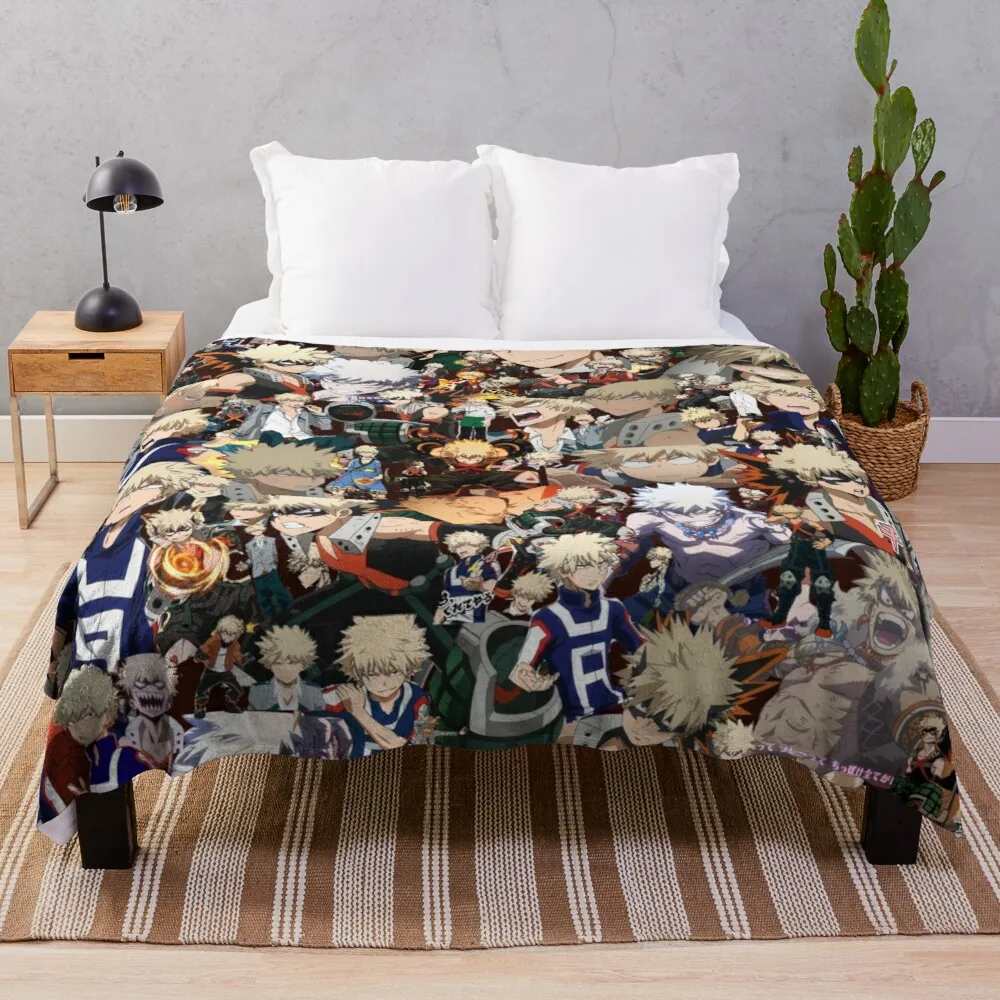 

do you truly love bakugou katsuki Throw Blanket knitted plaid