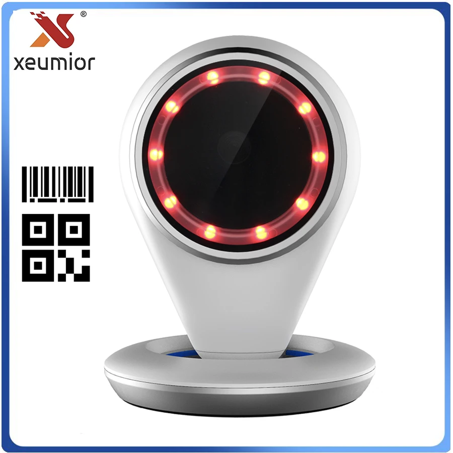 Высококачественный настольный всенаправленный 2D QR PDF417 сканер кодов бар USB RS232