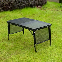 Outdoor Folding Camping Lifting Shelf Camping Portable Picnic Table Campfire Dining Table and Chair Outdoor Furniture
