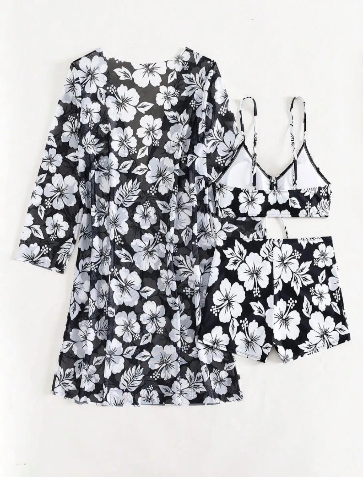 Женские комплекты бикини с цветочным принтом тай-дай комплект из трех предметов