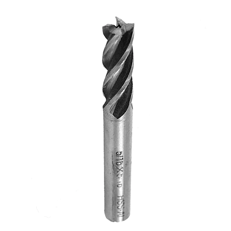 

5/16" HSS Straight Shank End Mill 4 Flute Endmill Milling Cutte