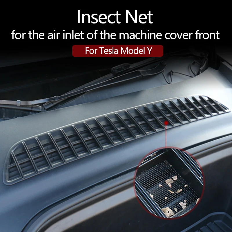 

For Tesla Model Y Car Conditioner Air Inlet Insect Proof Net Interior Protective Vent Intake Grill Filter Decoration Accessories