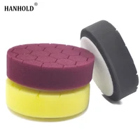 3 pcs 4 inch hexagon car polishing pad medium cutting car buffer pad sponge waxing polish pad kit for car polisher wheel machine
