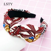 new fashion creative headwear korean hairwrap cross knotted headdress sweet fabric hair accessory small fresh headband