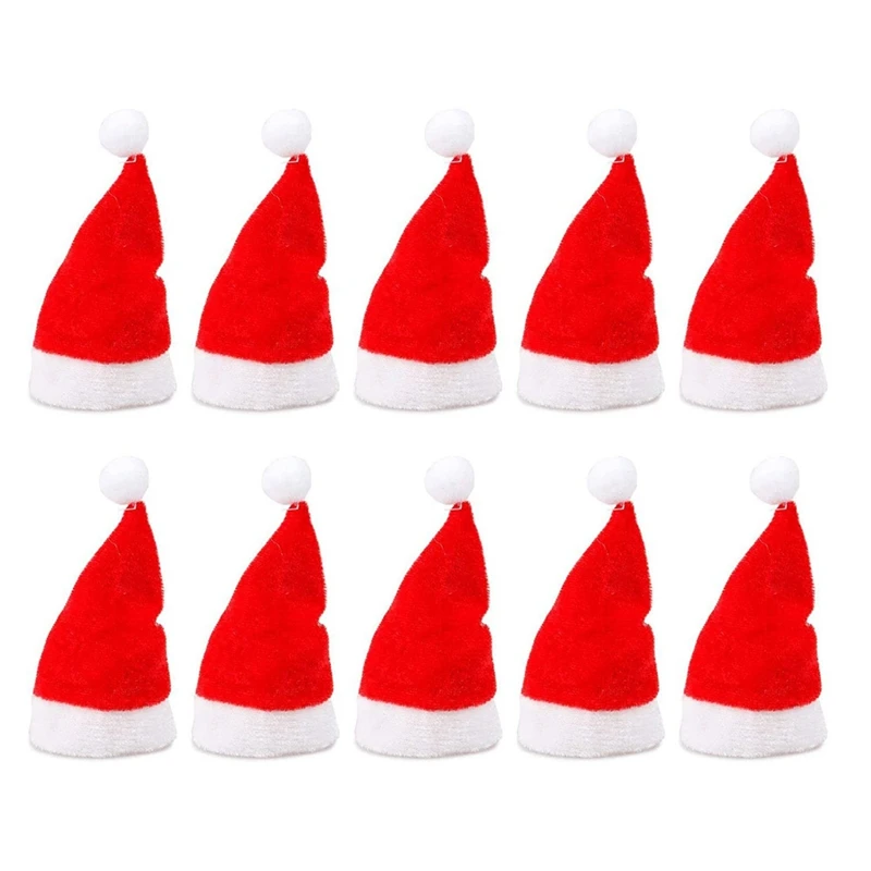 

10Pcs Christmas Plush Christmas Hat Children's Adult Christmas Gift