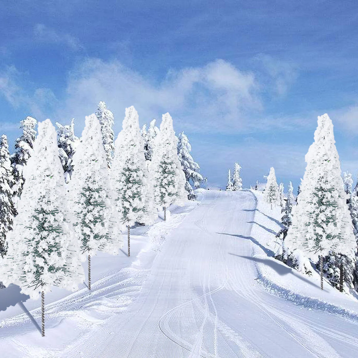 

Trees Tree Model Mini Cedar Miniature Pine Diorama Autumn Christmas Crafts Landscape Sisal Snow Train Fall Scale Base Inch Ho