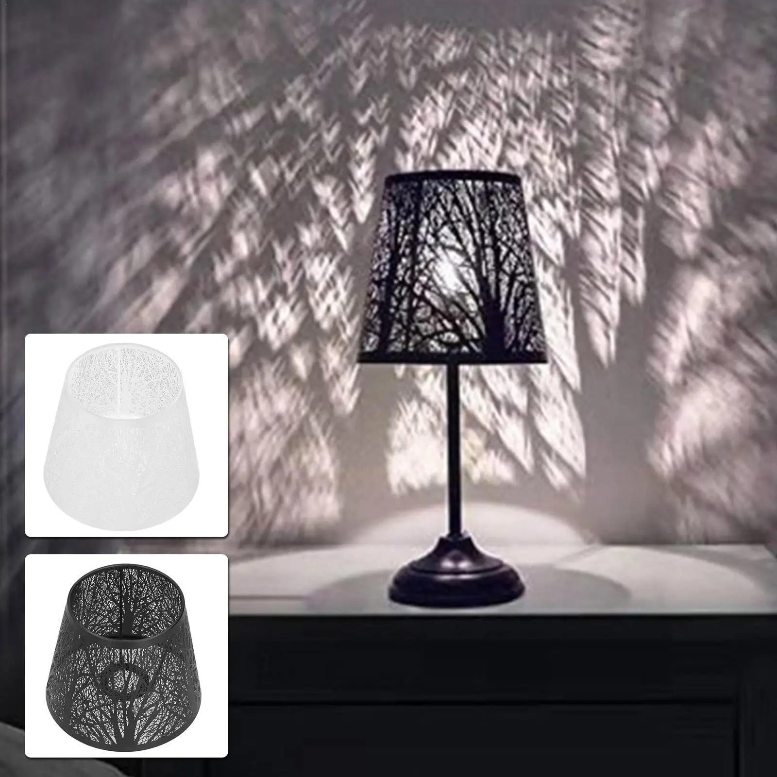 

Modern Iron Tree Shadow Lampshade Lamp Cover Table Decor Light Accessory Cover Chandelier D8u2