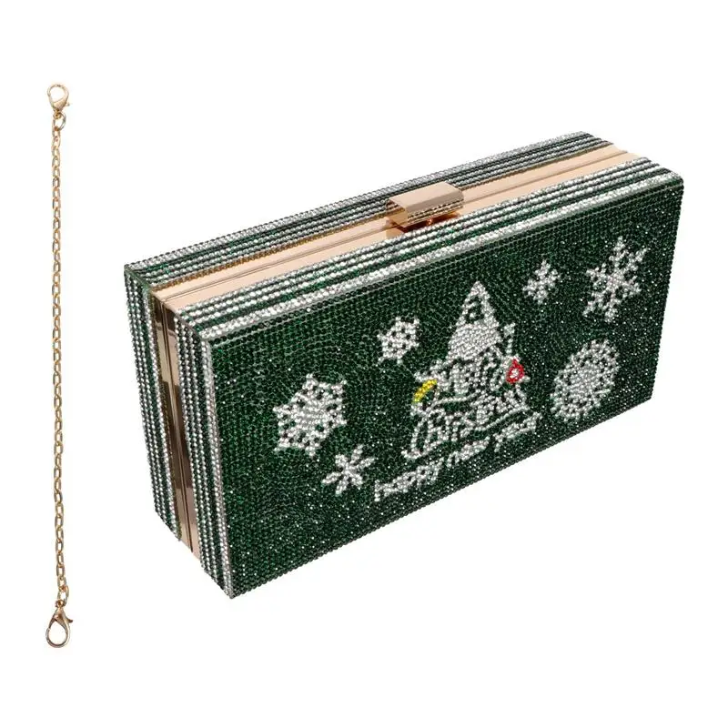 

1 Pc Exquisite Straddle Bag Unique Bling Bag Graceful Cosmetics Bag (Green)