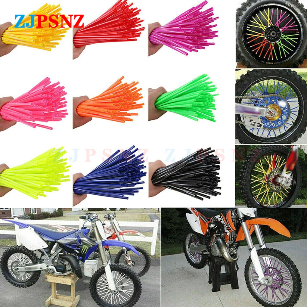 

17cm 36pcs Motorcycles Wheel Rim Spoke Protector Wraps Rims Skin Trim Covers Pipe For Motocross Bicycle e-Bike Cool Accessories