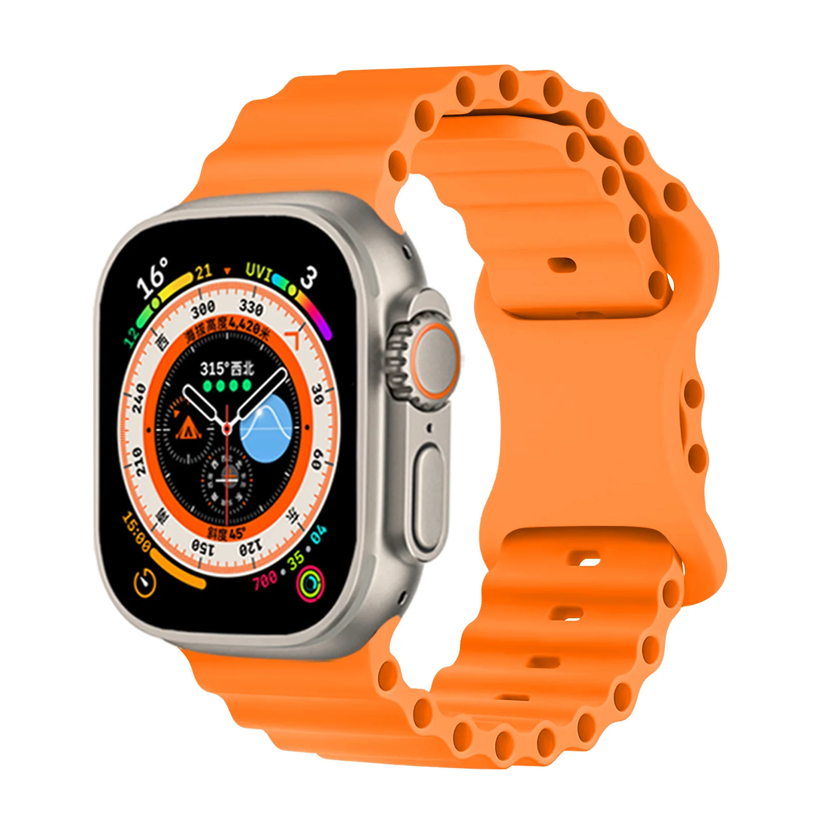 

Силиконовый ремешок Ocean для Apple Watch band Ultra, силиконовый браслет с пряжкой-бабочкой для iWatch series 7 6 3 se 8, 49 мм 45 мм 44 мм 40 мм 41 мм 38 мм