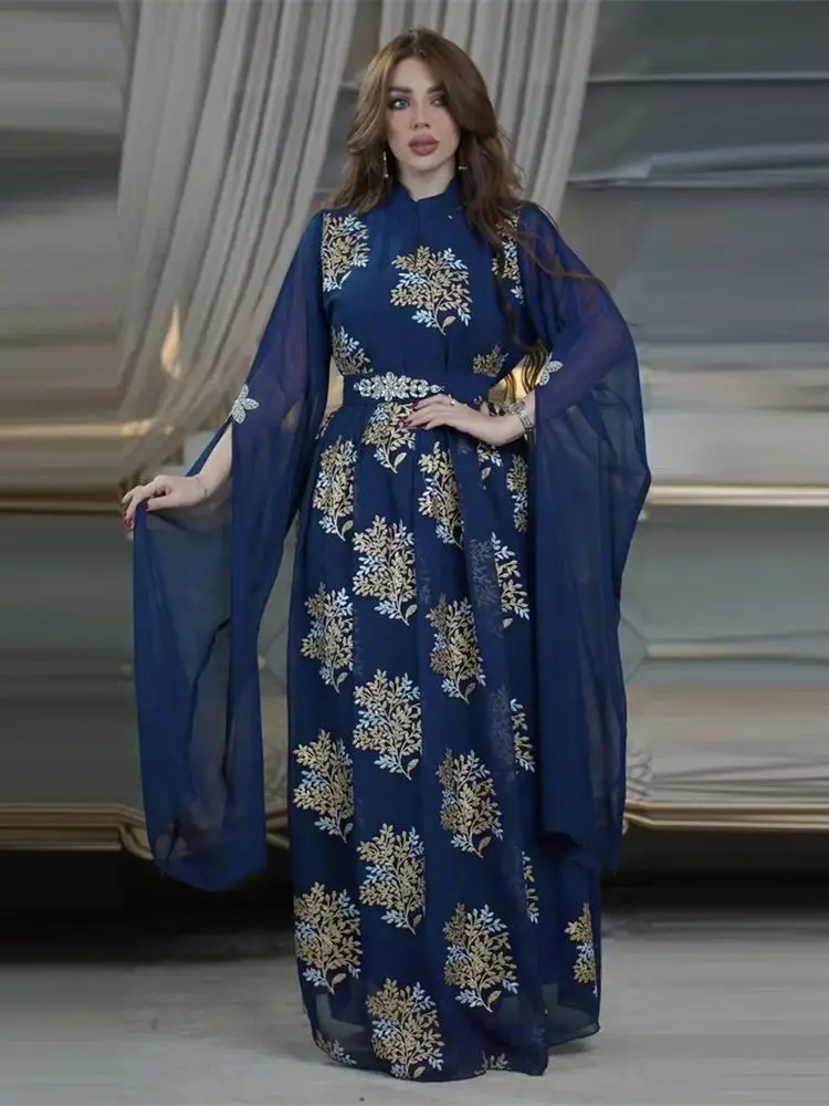 

Платье-макси Djellaba женское Caftan Marocain Рамадан африканские платья для женщин Abaya Дубай, Турция Ислам Мусульманское длинное платье