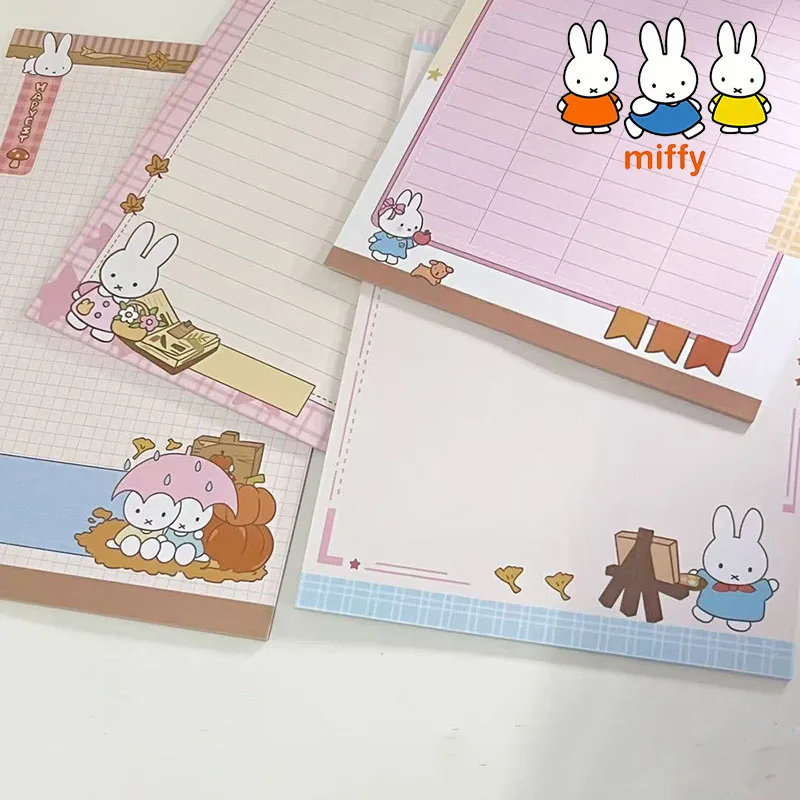 Фото Kawaii Miffy практическая книга милый аниме мультфильм печатный блокнот студенческий отрывной блокнот для девочек праздничный подарок №3