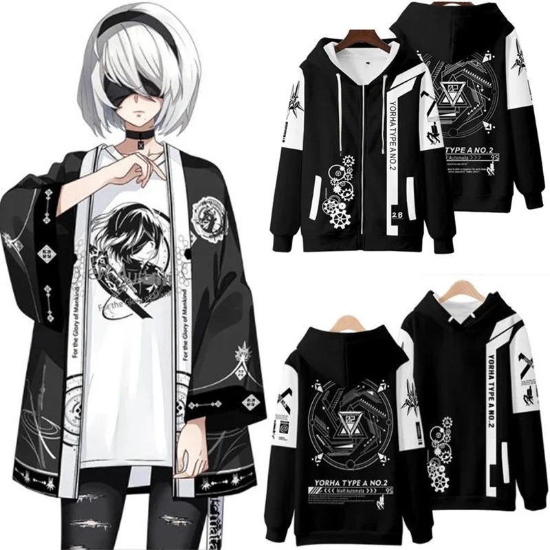 

Ame NieR:Automata 3D printin Мужская/Женская мода arajuku oodies свитшот с длинным рукавом/футболка/брюки/разные виды/Кимоно