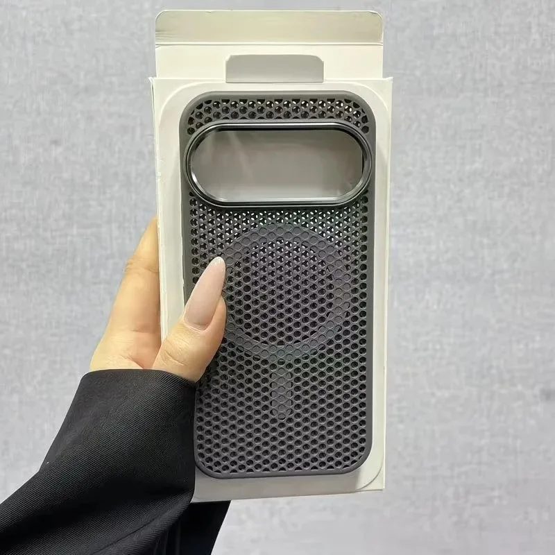 Фото Чехол для Google Pixel 10 Pro XL 11 Pixel11 с магнитной системой MagSafe, охлаждающей сеткой Honeycomb, защитной металлической рамкой для объектива и корпусом №1