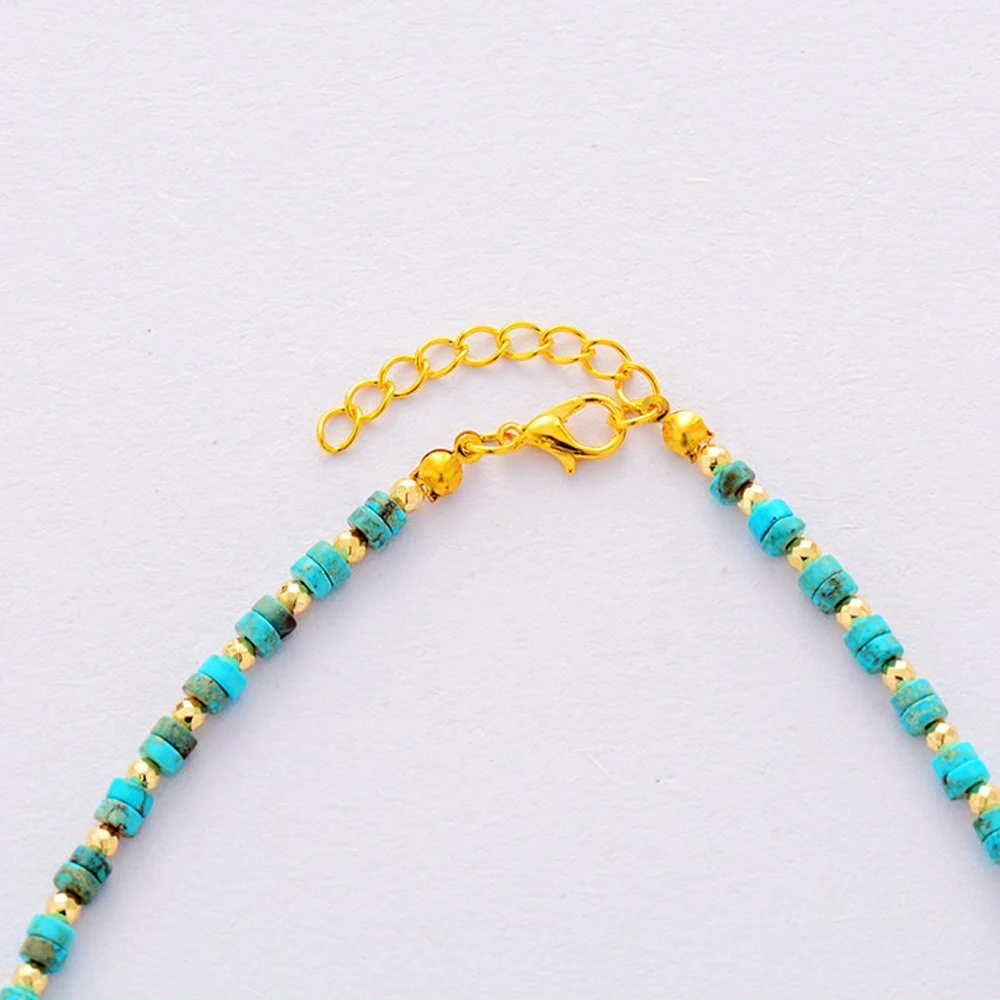 Бирюзовый Драгоценный Камень Heishi в стиле бохо для женщин и девушек летние