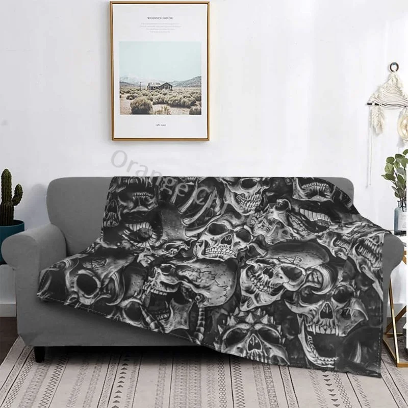

Skull Versatile Flannel Awesome Warm Blanket For Home All Seasons