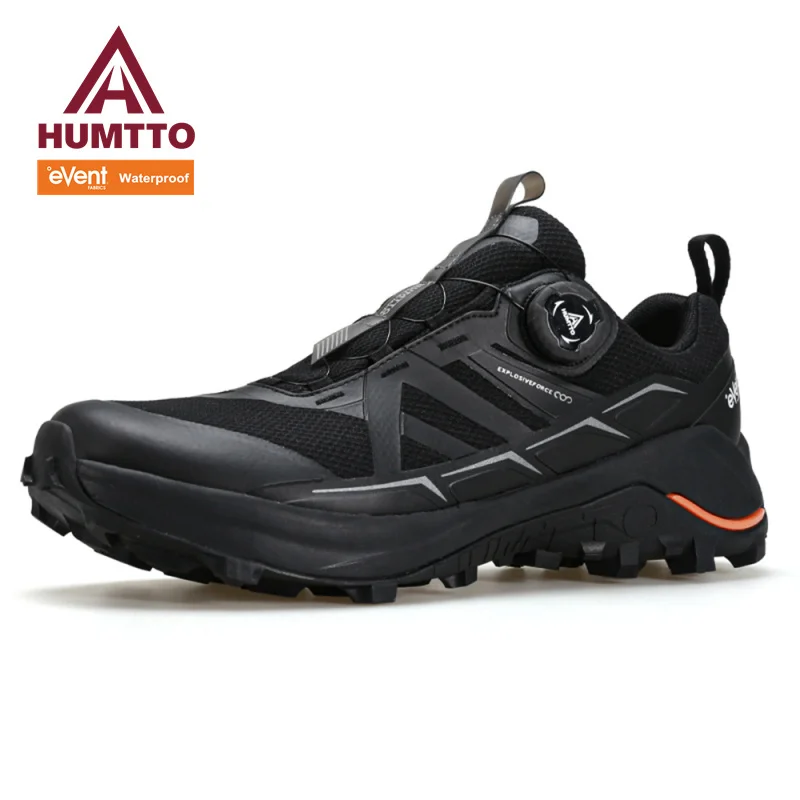 HUMTTO Waterproof Mens Shoes Casual Sneakers for Men 2023 Breathable Fashion Luxury Designer Men's Sports Black Running Trainers