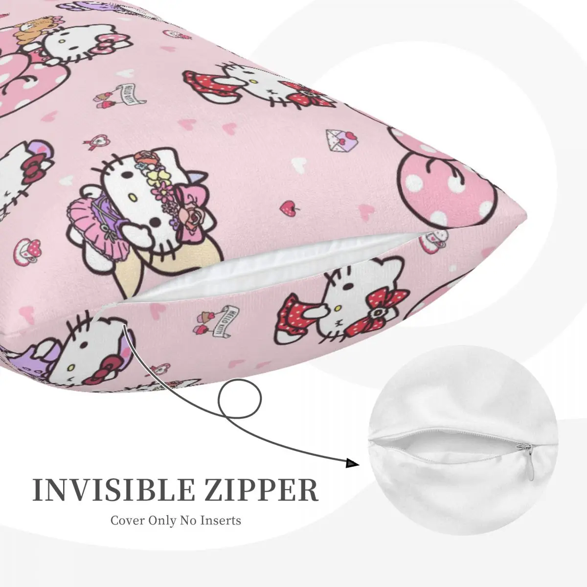 Мягкая супер детская постельная наволочка Hello Kitty 30x20 для волос и кожи постельного