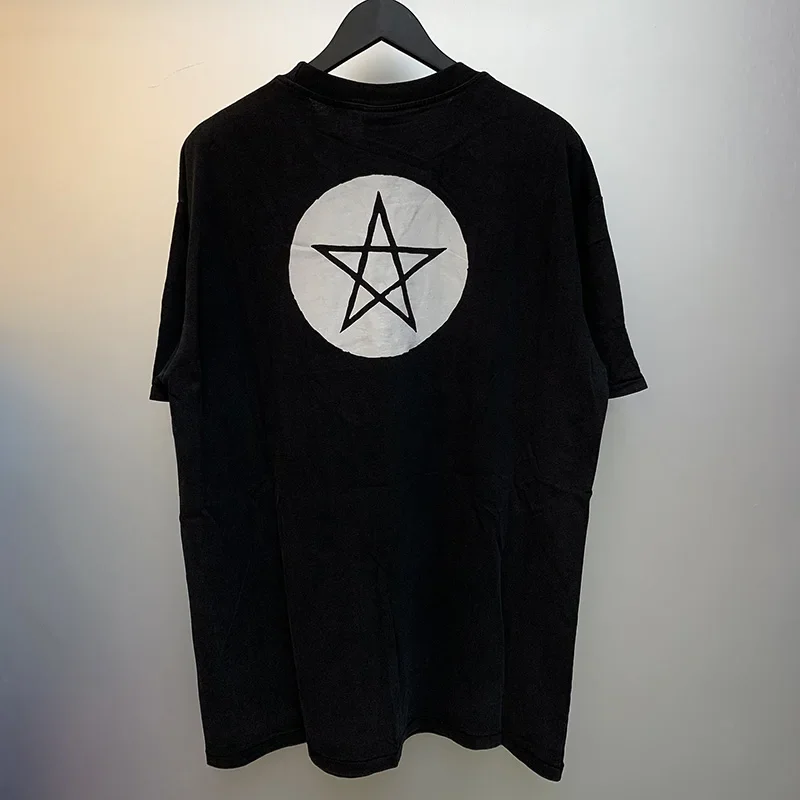 Футболка Мужская/Женская хлопковая свободного покроя винтажная стирающаяся