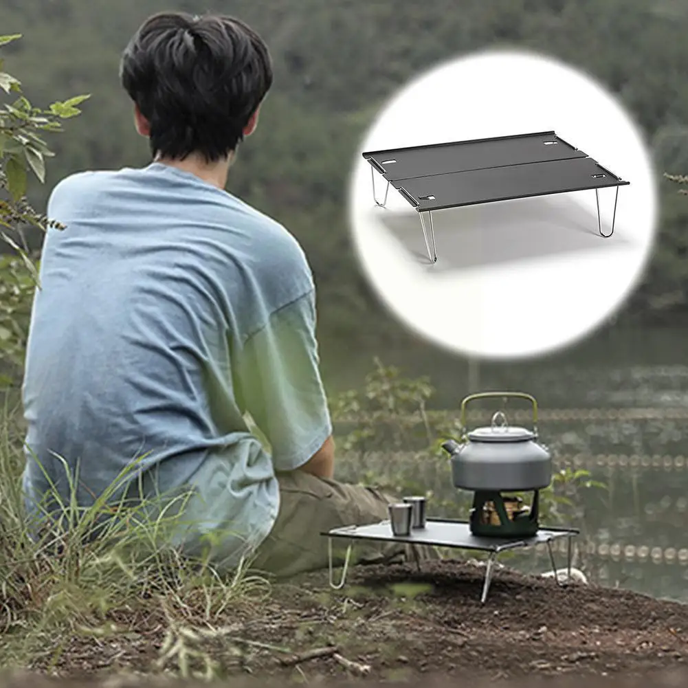 

Foldable Camping Table Portable Aluminum Mini Splicing Desk Camping Accesso Picnic Tableware Barbecue Multifunction Outdoor I7g3