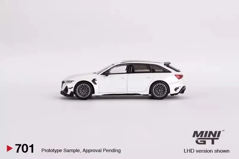 Мини Gt Модель автомобиля ограниченный выпуск 1/64 Audi Abt Rs6-R ледник белая