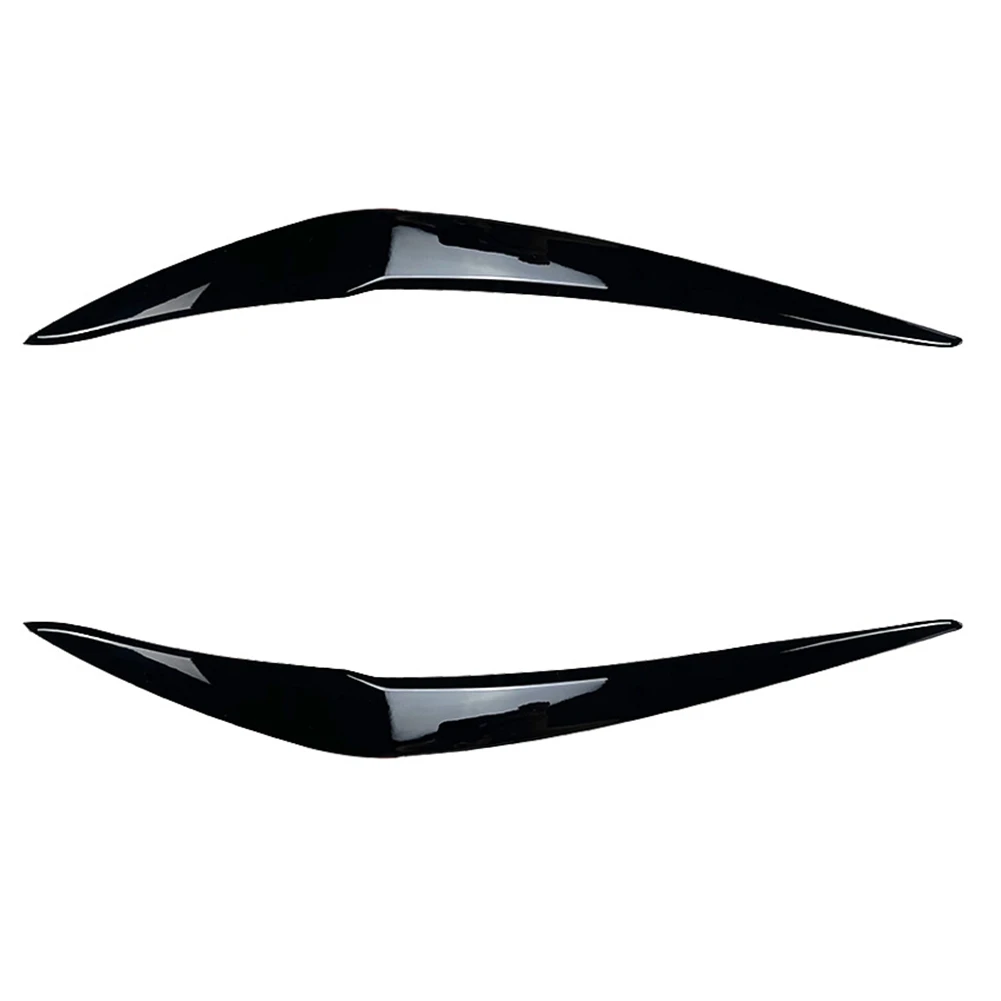 

Car Glossy Black Headlights Eyebrows Eyelids Cover Eyelash Head Light Lamp Stickers for-BMW 1 Series F20 118I 120I 15-19