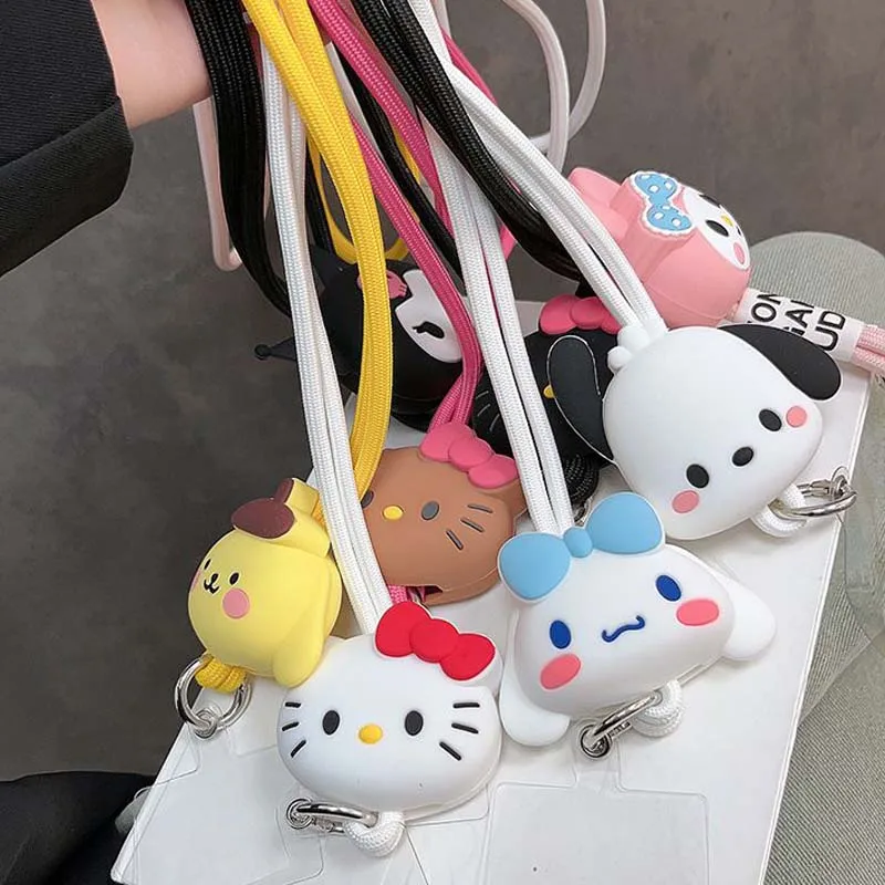 

Sanrio Kittys My Melody Kuromi Cinnamoroll Pochacco Purin Kawaii Cartoon Pandant Y2K Girls Phones Decor Women Car Key Ornaments