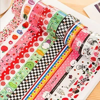 10rolls diy crafts arts colorful washi tape cartoon scrapbooking decorative adhesive tapes stationery for school office supplies