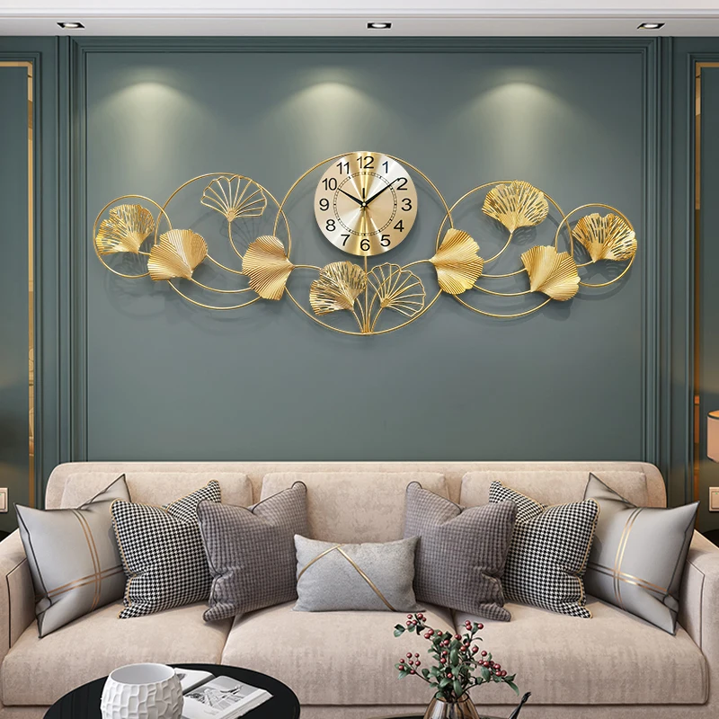 

Metal Luxury Wall Clock Silent Unique Quartz Special Novelty Wall Clock Creative Golden Orologio Da Parete Home Supplies DE50ZB