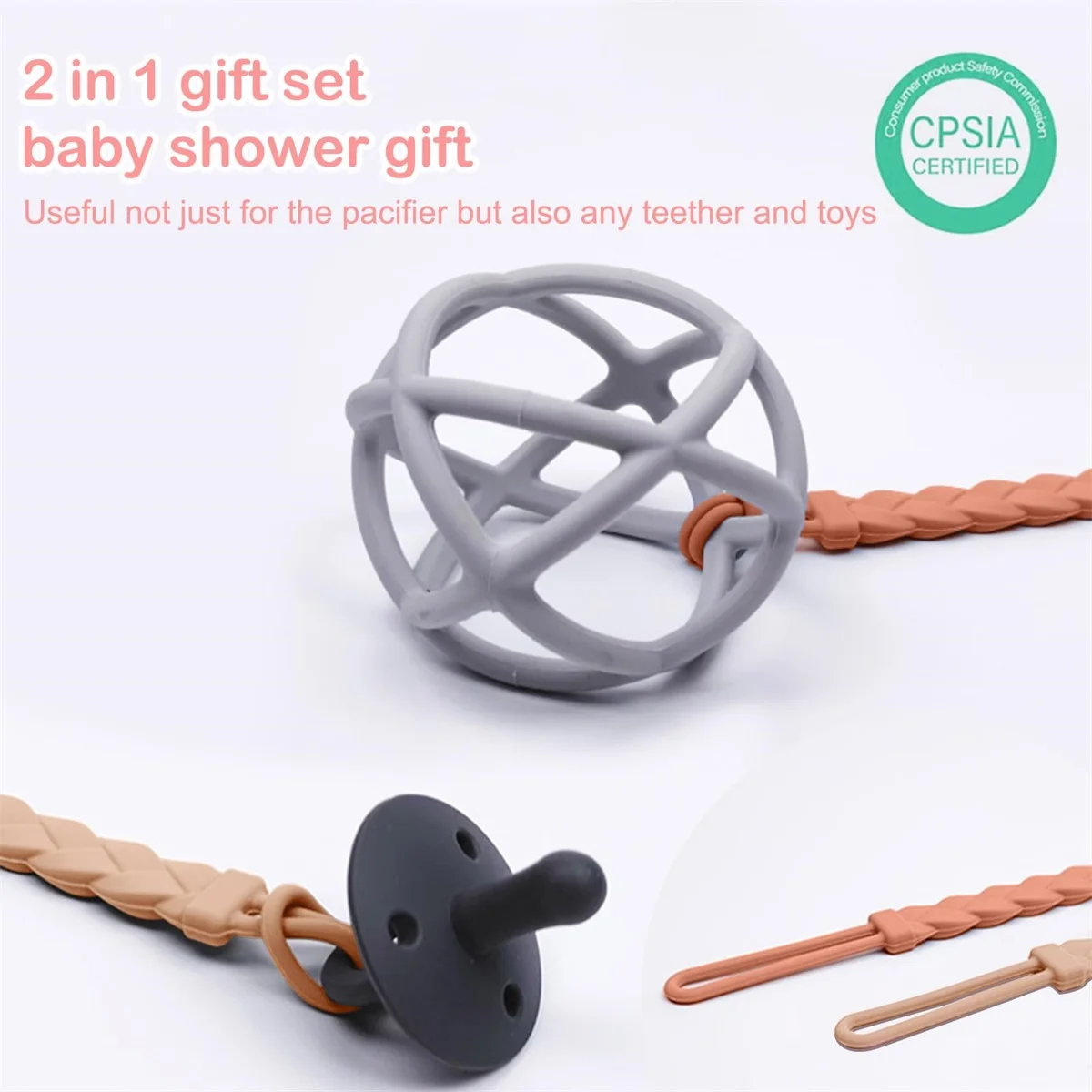 Детская гелевая соска для прорезывания зубов силиконовая цепочка сосков пищевой