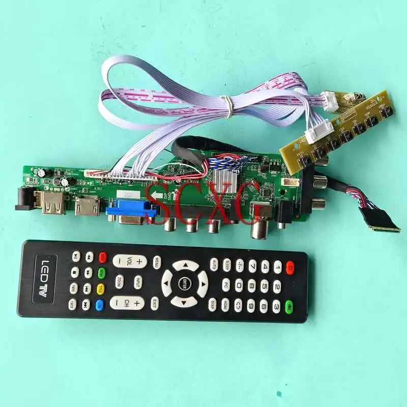 

For LP140WH2-TLA1/TLE2/TLF1/TLL1 LCD Monitor DVB Digital Driver Board 1366*768 HDMI-Compatible VGA 14" USB AV RF LVDS 40 Pin Kit
