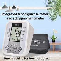 blood pressure and glucose meter one machine with multiple functions sphygmomanometer complimentary 25pcs test paper and pen