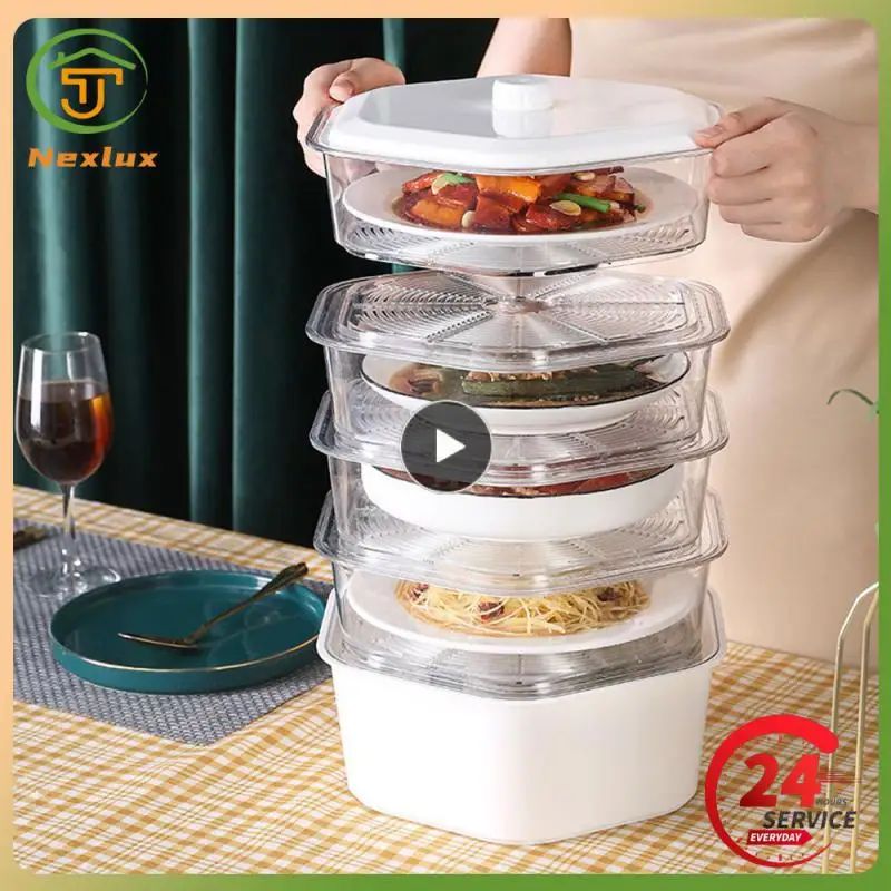 

Cover Household Insulated Vegetable Cover Multi-layer Storage Rack Kitchen Artifact Stackable