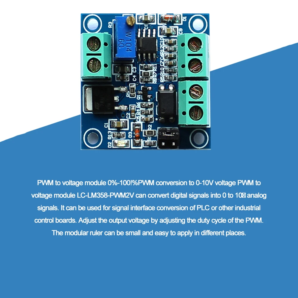 PWM В модуль преобразователя Напряжения 0%-100% до 0-10V для PLC MCU цифрового сигнала в