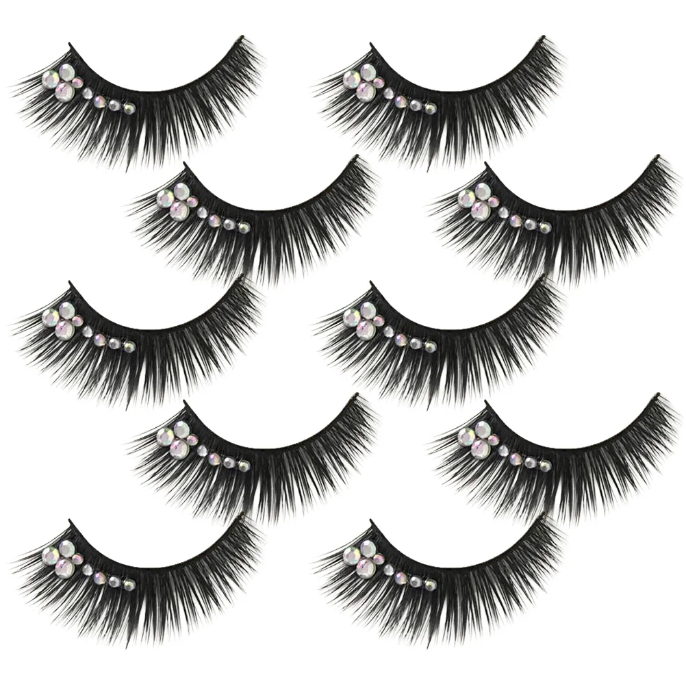 5 пар алмазных ресниц наращивание для косплея искусственный макияж естественный