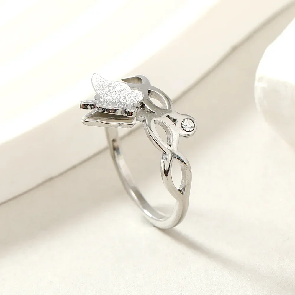 Модные ювелирные изделия минималистичная бабочка матовый кристалл из