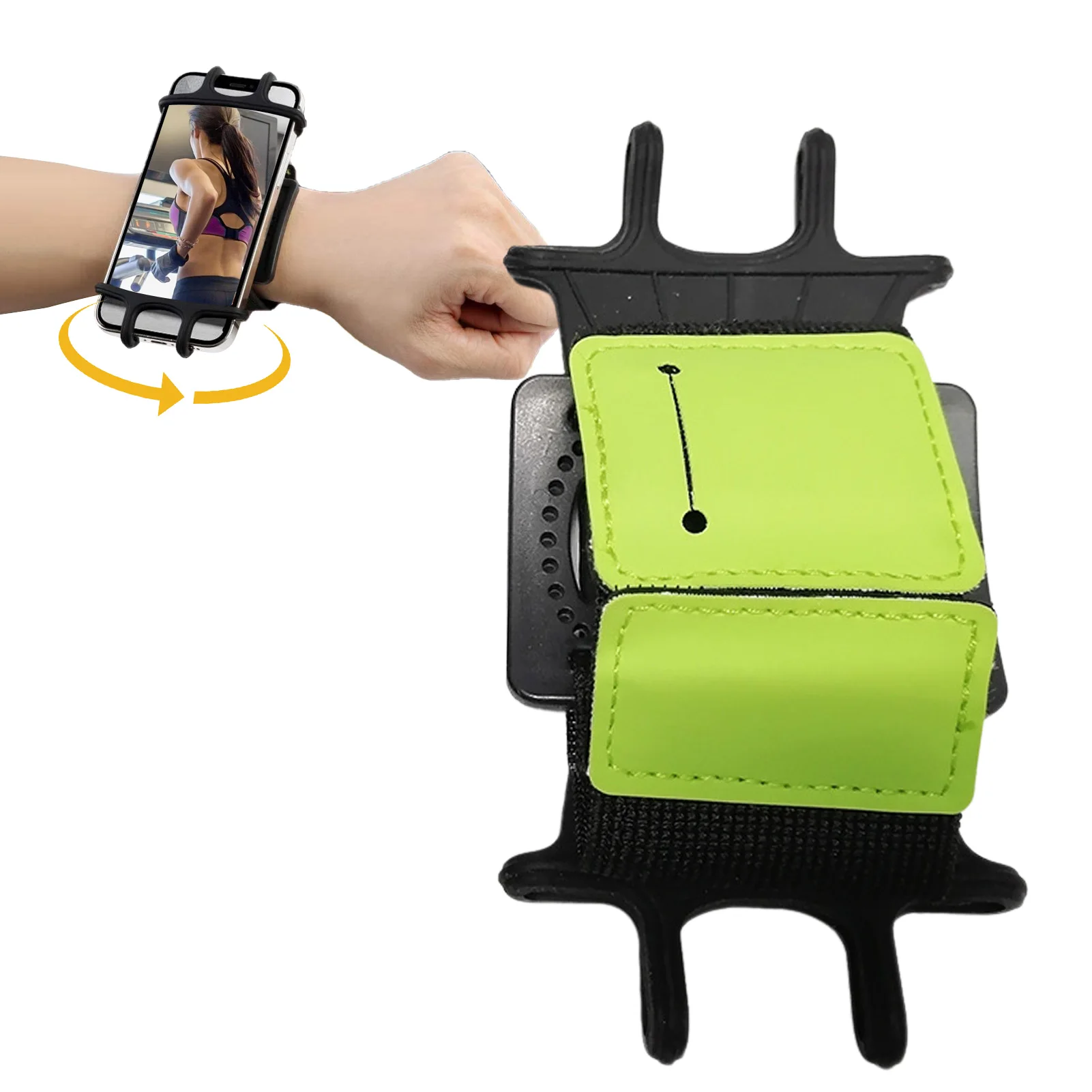 

Sports Wristband Phone Holder Universal Running Armband Cell Phone Stand 360 Rotatable Running Phone Mount
