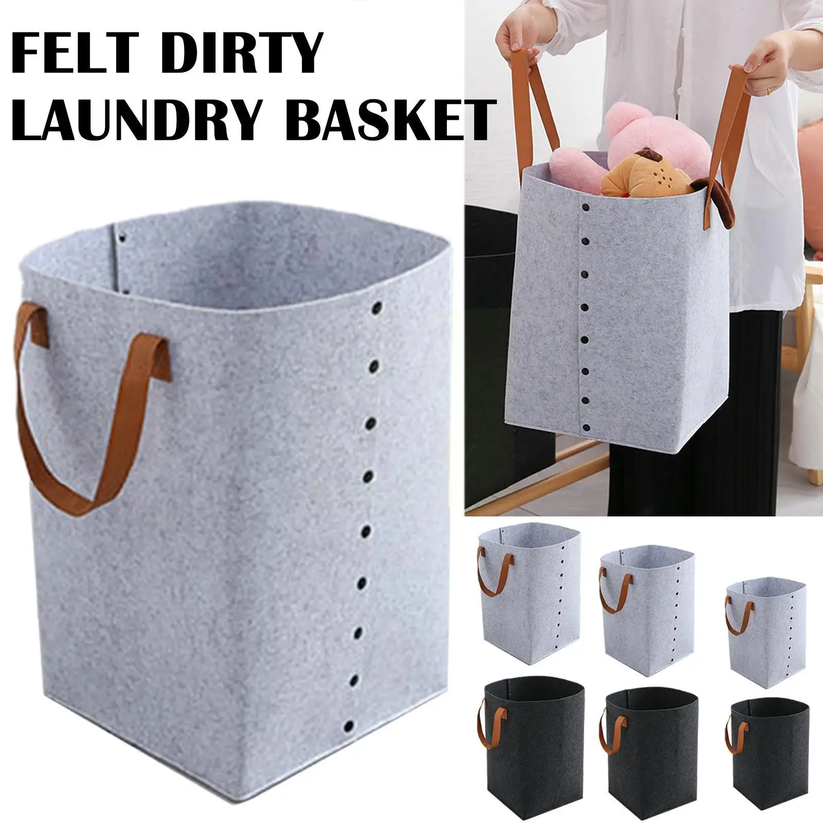 

Foldable Large Laundry Storage Hamper Dirty Clothes Washing Organizer Multifunction Container Waterproof Bag Basket T4h7