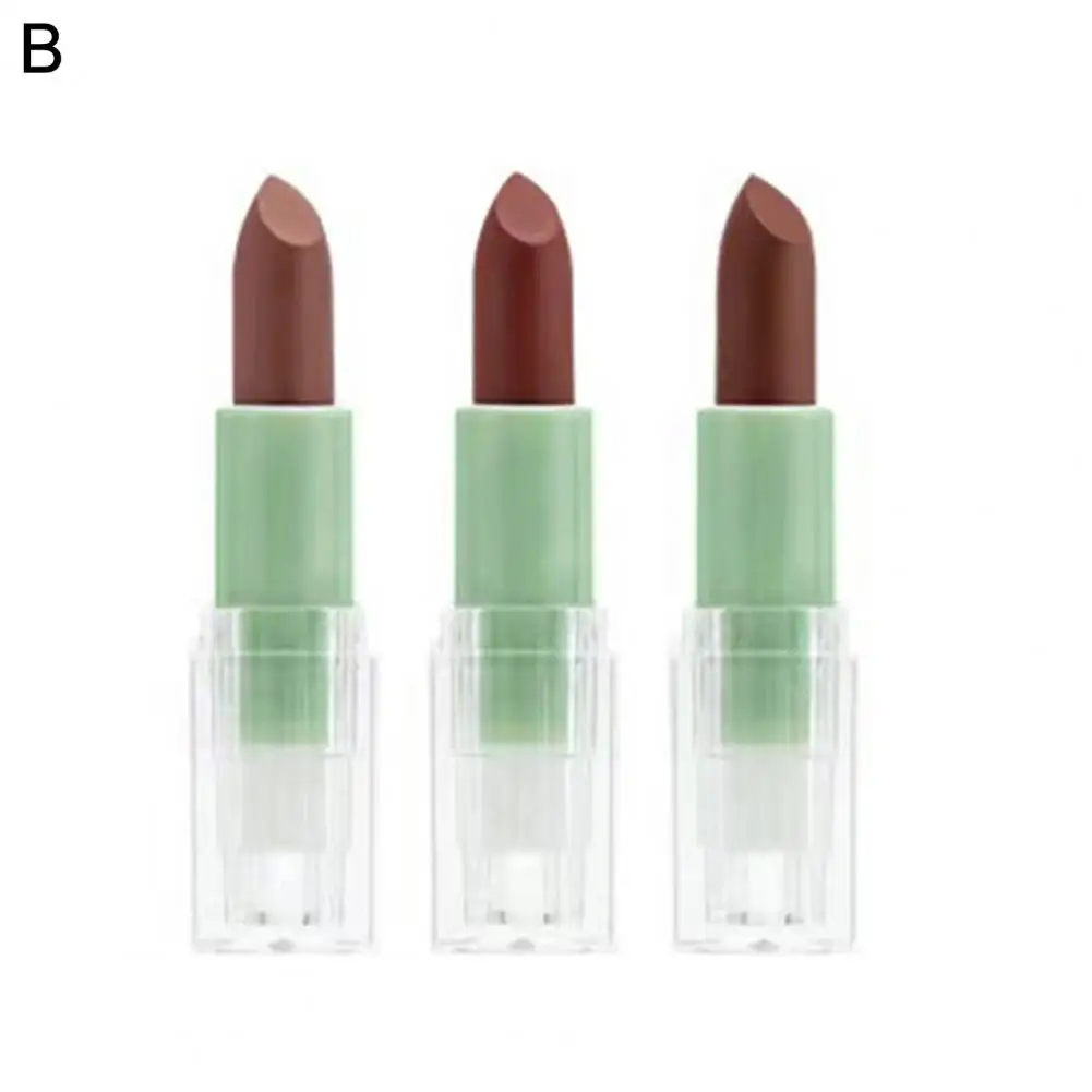 

3Pcs Lip Color Stick Practical Solid Paste Waterproof Rich Color Silky Matte Lipstick for Girls Lip Liner Women Lipstick
