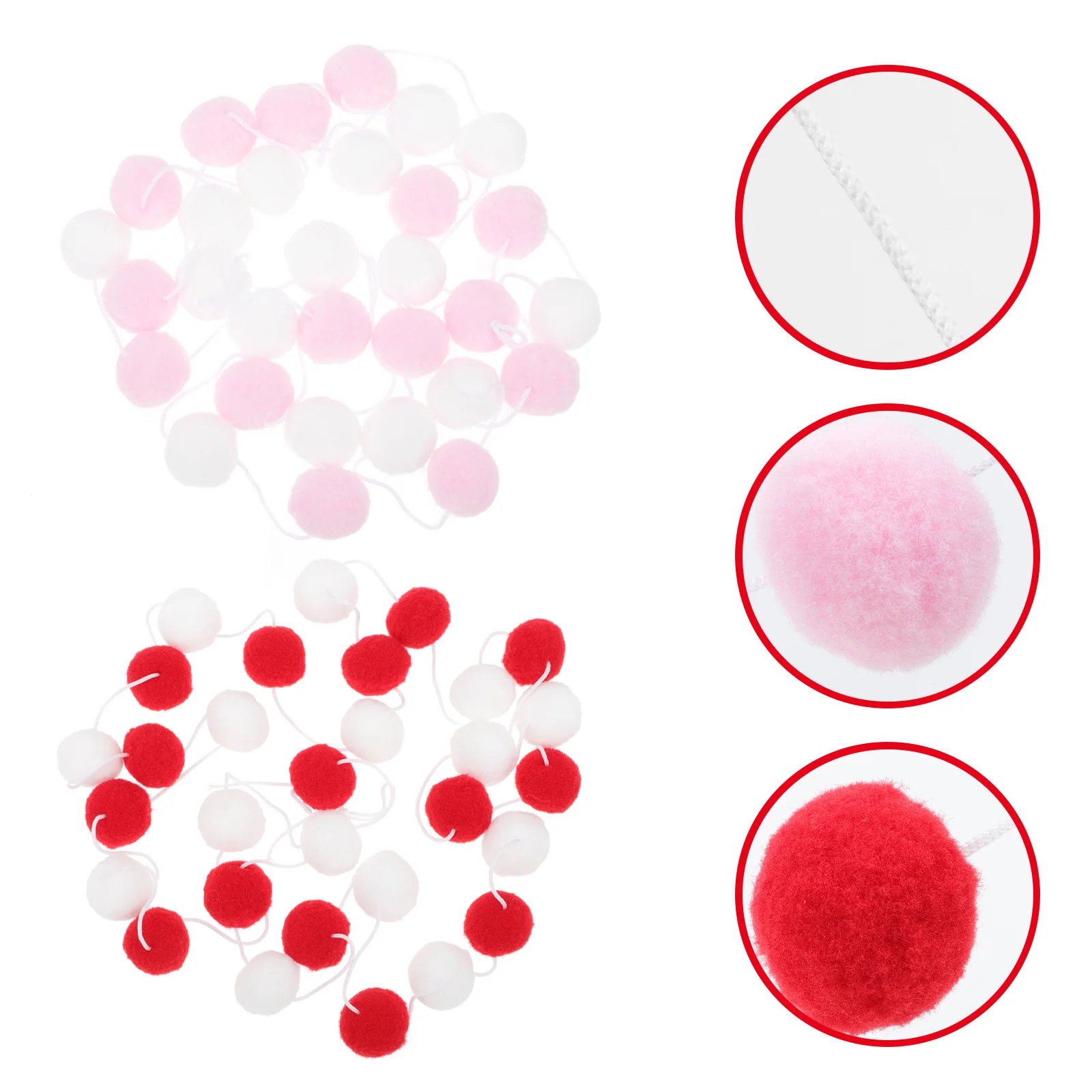 

Valentine Pom Daypoms S Garlandlove Felt Decoration Heart Yarn Backdrop Decorative Decorations String Decor Party Hanging Banner