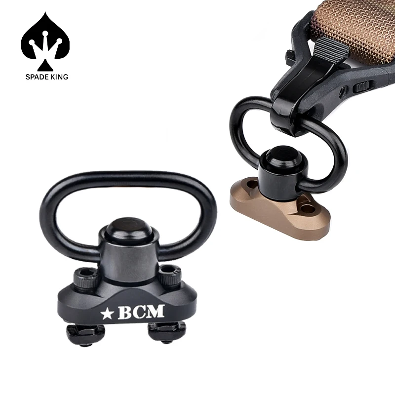 

Airsoft BCM Sling Mount MLOK KEYMOD Rail Quick Release QD Rope Buckle Braces Fix Accessories