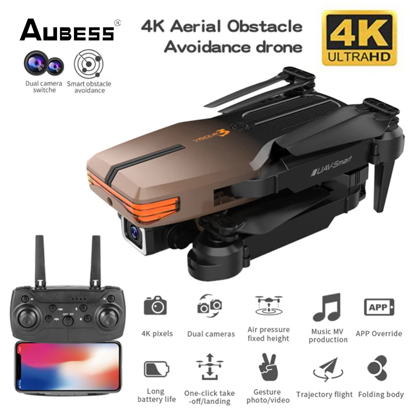 

Мини-Квадрокоптер V3 Pro складной, 4K 1080P HD, Wi-Fi, Fpv
