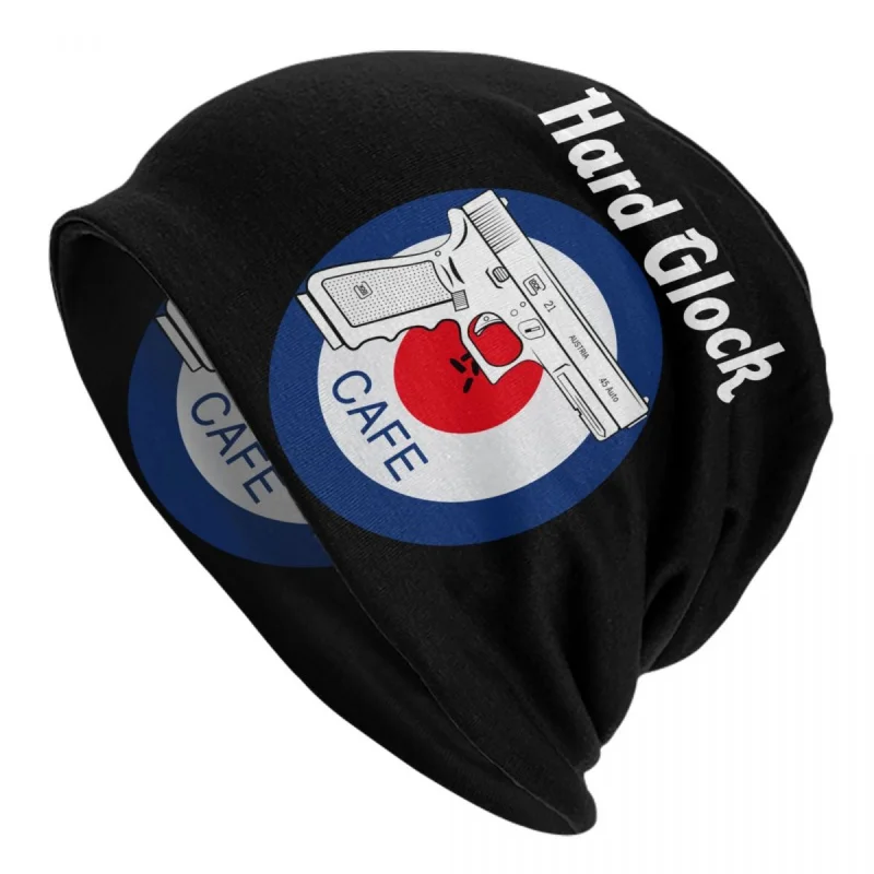 

Винтажная облегающая шапка Glock для кафе, зимняя шапочка, мужские вязаные шапки, уличные шапки для улицы, американский пистолет, шапочки с логотипом пистолета, облегающие шапки, шапки