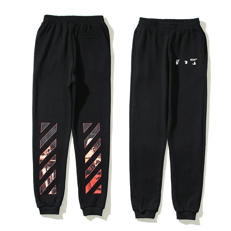

New Spring and Autumn High Street Oil Painting Printing Arrow Men and Women Couples Loose Beam Feet Sports Leisure Pants