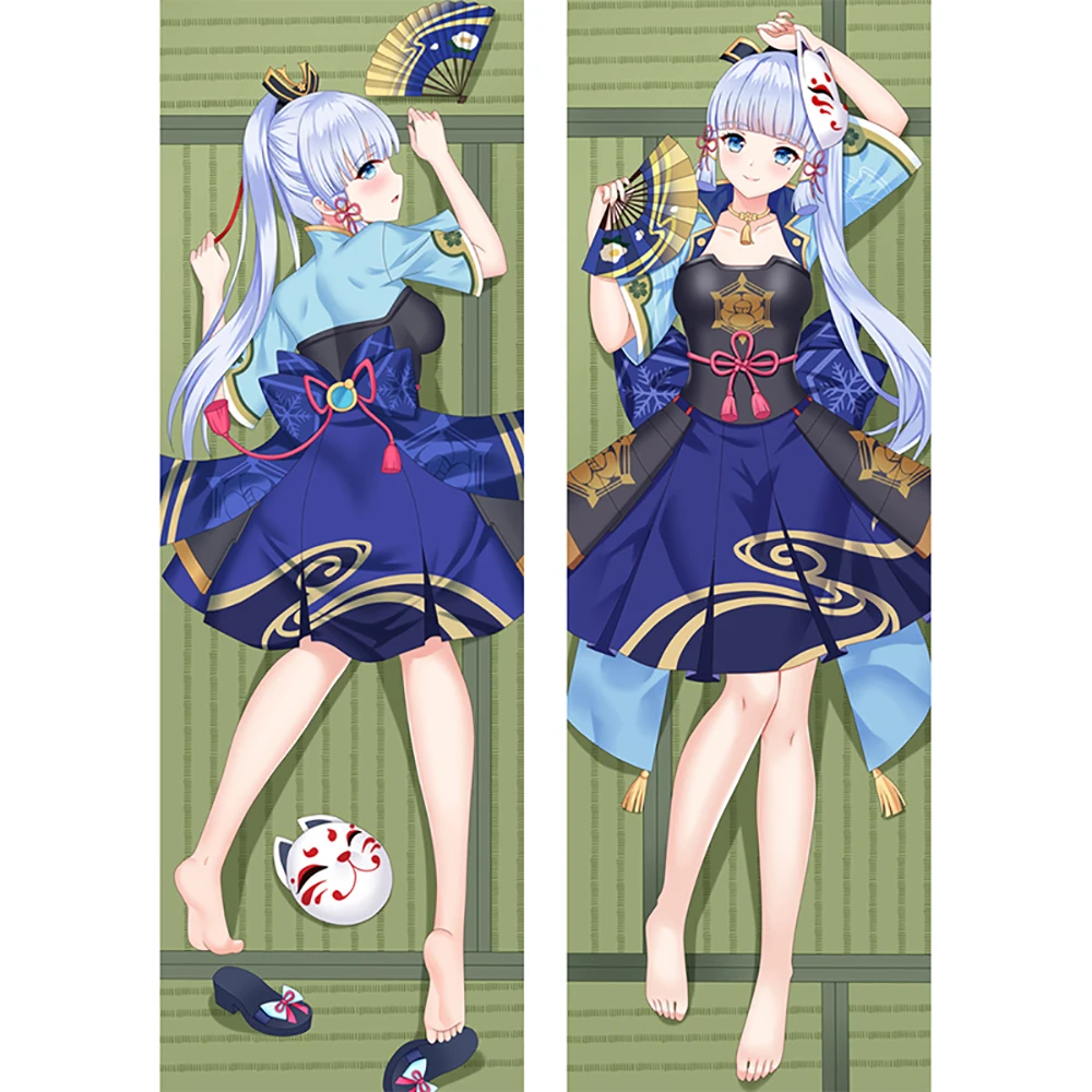 

Genshin Impact Kamisato Ayaka Dakimakura Custom Pillowcase Soft Throw Hugging Body Cushions Cover Case